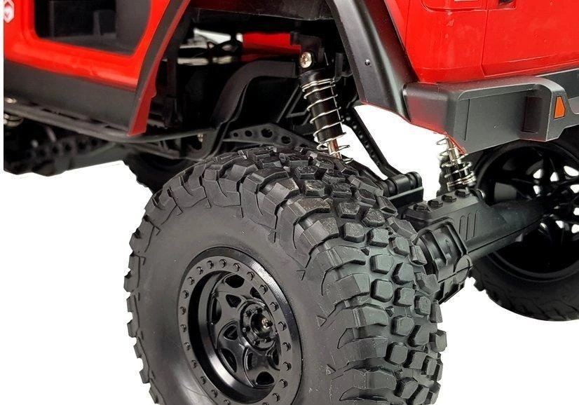 Lean Toys Džipas 4x4 su nuotolinio valdymo pultu 1:8, raudonas, 3 m.+
