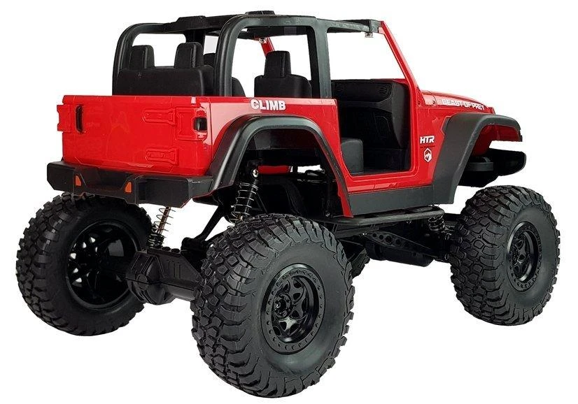 Lean Toys Džipas 4x4 su nuotolinio valdymo pultu 1:8, raudonas, 3 m.+