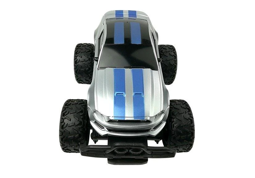 Lean Toys Cliber R/C nuotoliniu būdu valdomas automobilis su aukštais sidabro spalvos ratais