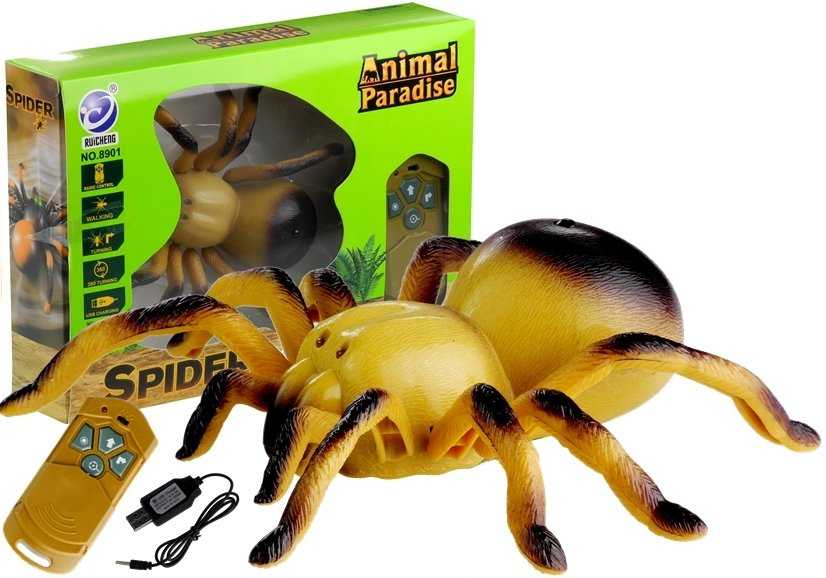 Nuotoliniu būdu valdomas tarantulas Lean Toys, geltonas