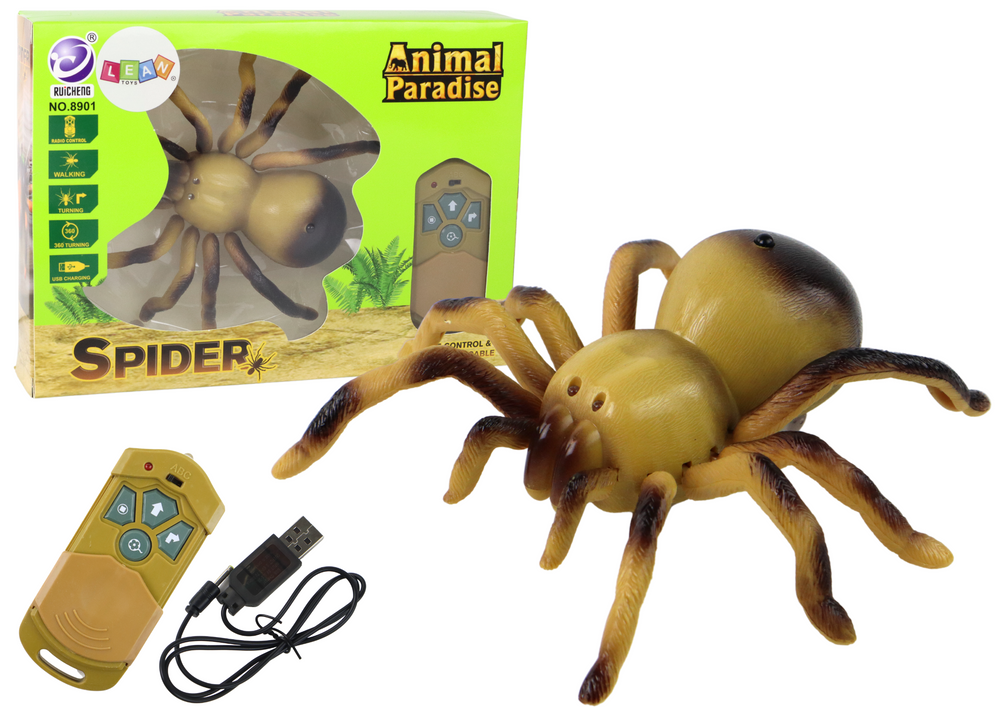 Nuotoliniu būdu valdomas tarantulas Lean Toys, geltonas