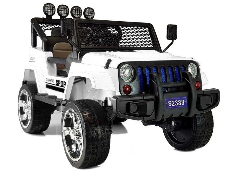 Lean Cars Elektrinis visureigis vaikams Jeep S2388, baltas