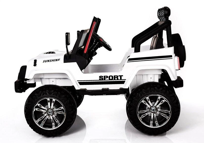 Lean Cars Elektrinis visureigis vaikams Jeep S2388, baltas