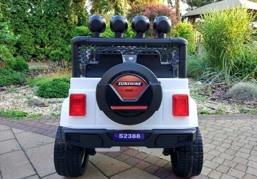 Lean Cars Elektrinis visureigis vaikams Jeep S2388, baltas