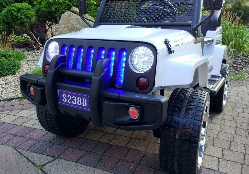 Lean Cars Elektrinis visureigis vaikams Jeep S2388, baltas