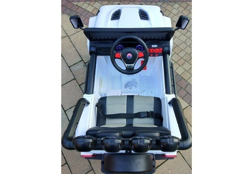 Lean Cars Elektrinis visureigis vaikams Jeep S2388, baltas