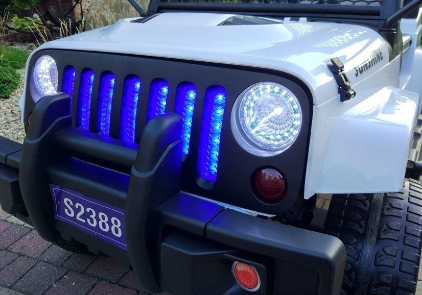 Lean Cars Elektrinis visureigis vaikams Jeep S2388, baltas
