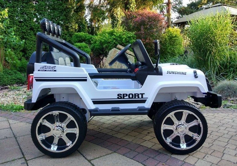 Lean Cars Elektrinis visureigis vaikams Jeep S2388, baltas