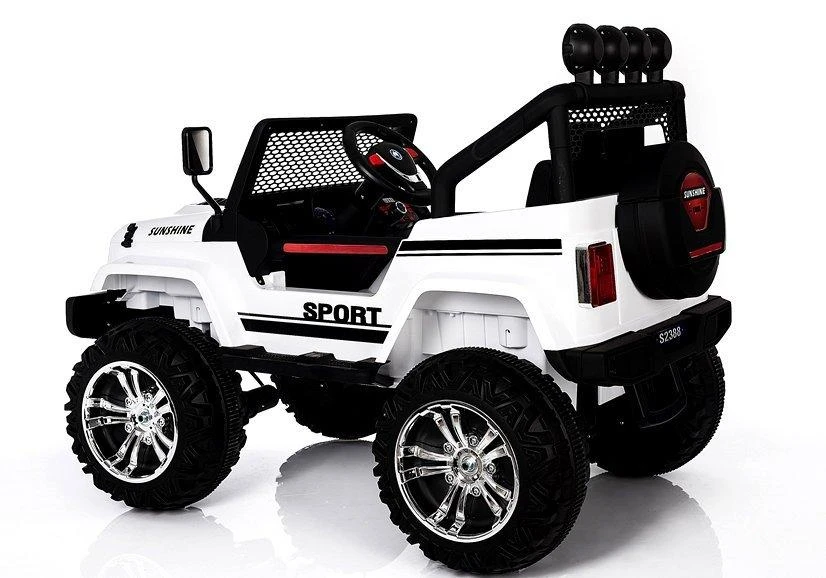 Lean Cars Elektrinis visureigis vaikams Jeep S2388, baltas