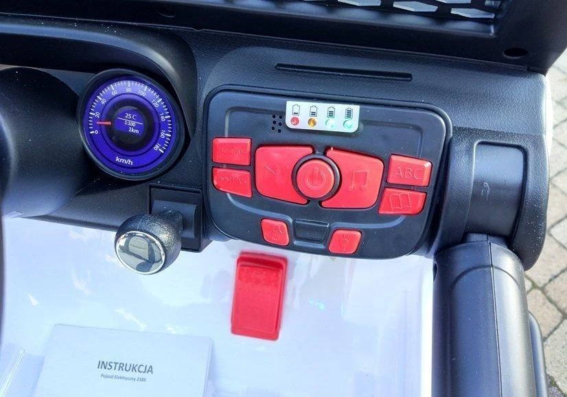 Lean Cars Elektrinis visureigis vaikams Jeep S2388, baltas