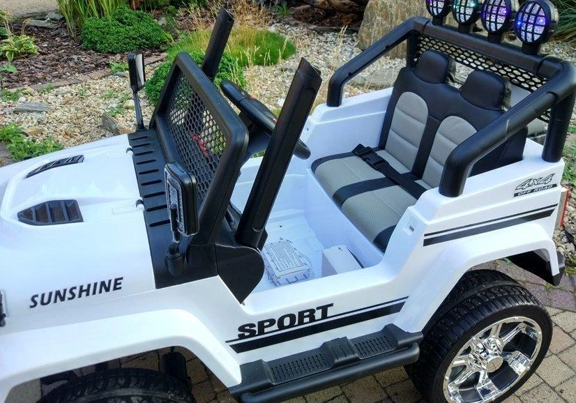 Lean Cars Elektrinis visureigis vaikams Jeep S2388, baltas