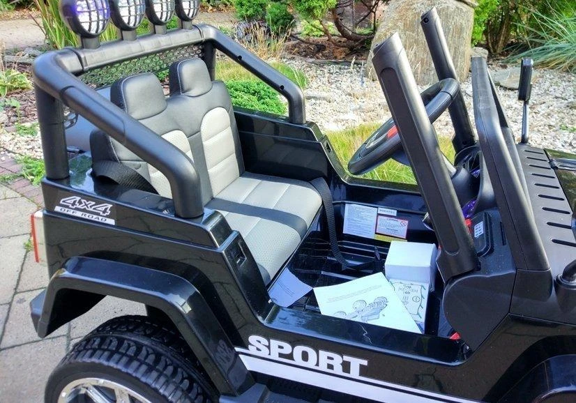 Lean Cars Elektrinis visureigis vaikams Jeep S2388, juodas
