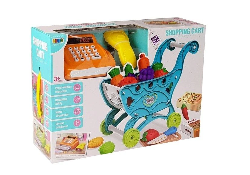 Lean Toys Žaislinis kasos aparatas su priedais vaikams nuo 3 metų