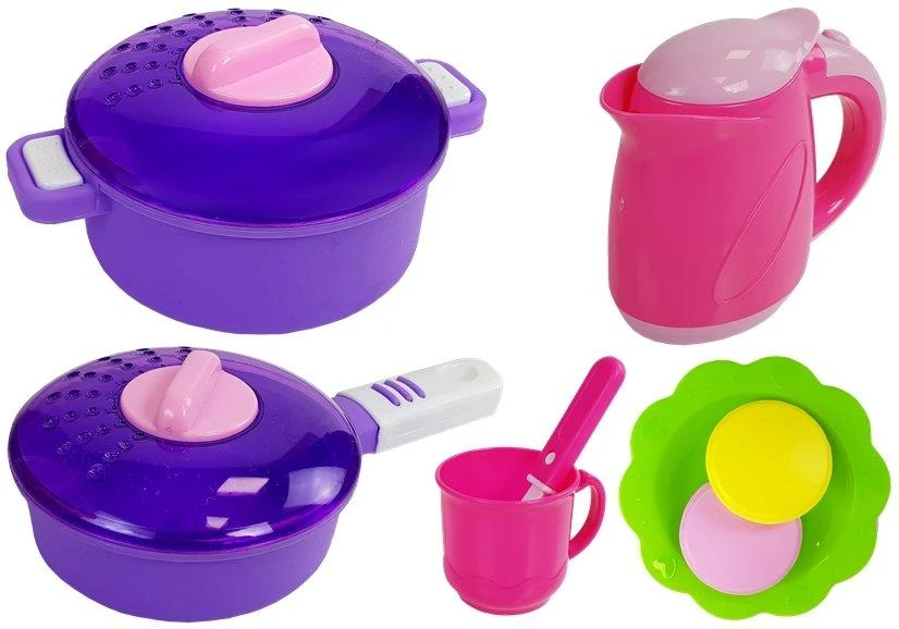 Vaikiška virtuvėlė Lean Toys su priedais ir jutikliniu ekranu