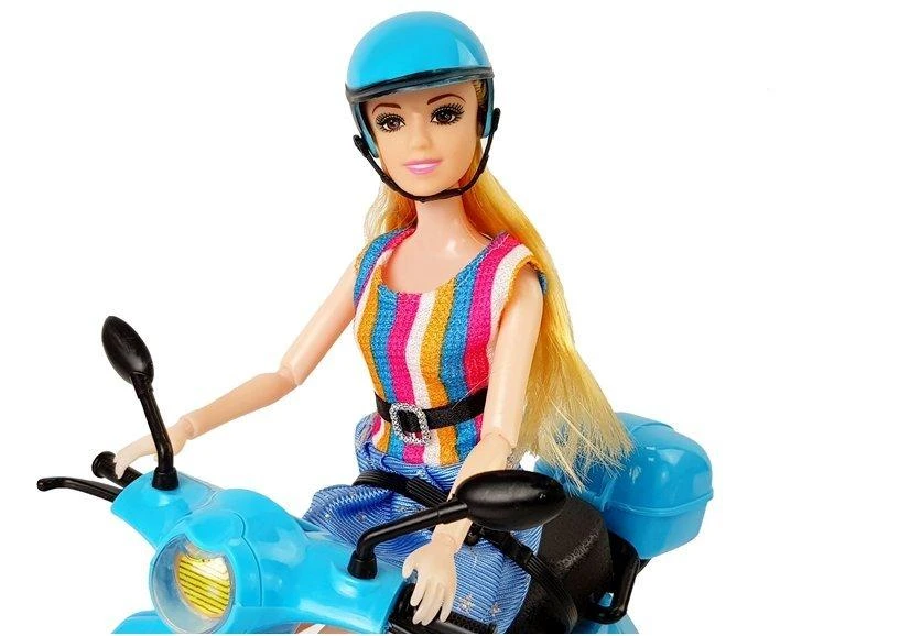 Lean Toys Lėlė su motoroleriu LeanToys