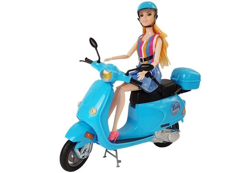 Lean Toys Lėlė su motoroleriu LeanToys
