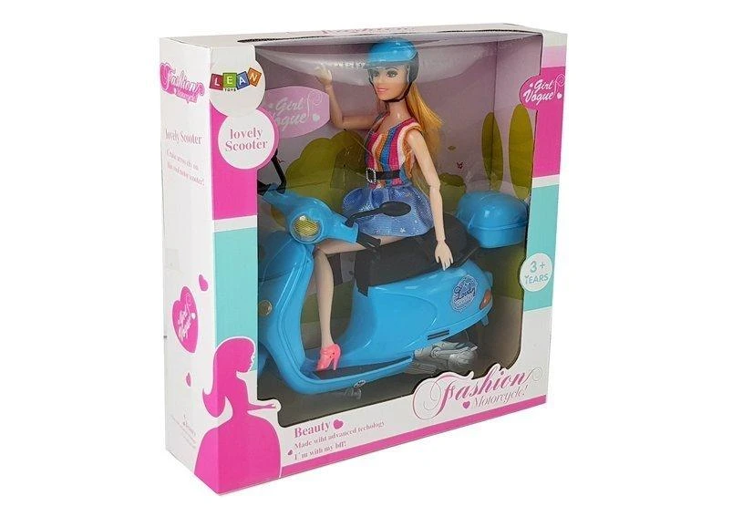 Lean Toys Lėlė su motoroleriu LeanToys