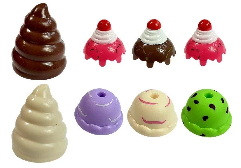Lean Toys Žaislų rinkinys saldumynų vakarėliui su tortu ir ledais