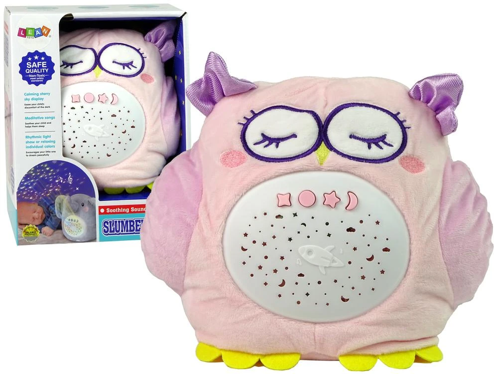 Migdukas pelėda skleidžianti melodijas Lean toys, rožinė