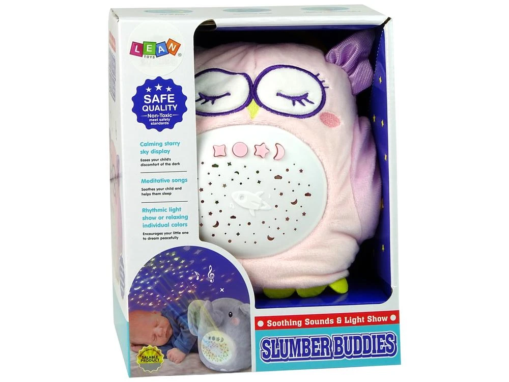 Migdukas pelėda skleidžianti melodijas Lean toys, rožinė