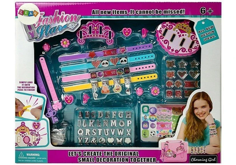 Kūrybinis papuošalų gamybos rinkinys vaikams Lean Toys