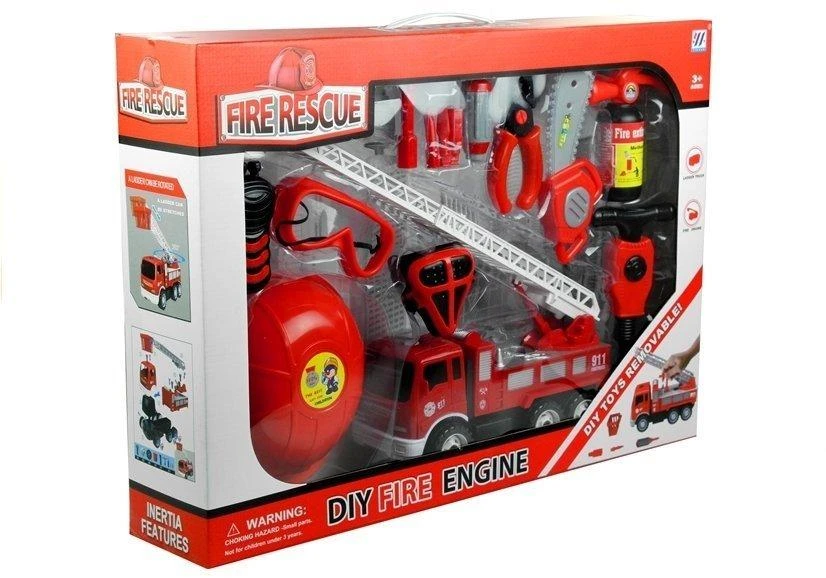 Lean Toys Gaisrininko rinkinys Fire Rescue, 14 vnt.