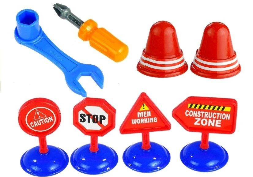 Lean Toys Vilkikas su automobiliukais ir aksesuarais