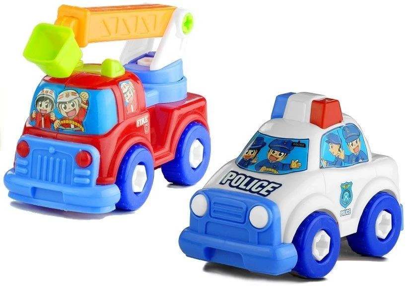 Lean Toys Vilkikas su automobiliukais ir aksesuarais