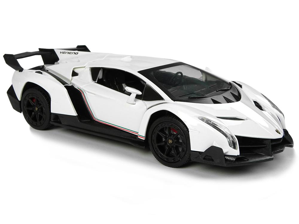 Lean Cars Nuotolinio valdymo automobilis Lamborghini Veneno baltas 1:24, 2.4G, su šviesomis
