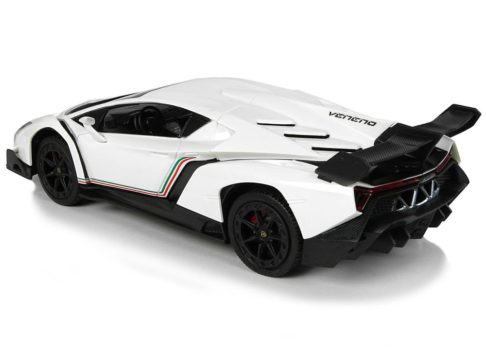 Lean Cars Nuotolinio valdymo automobilis Lamborghini Veneno baltas 1:24, 2.4G, su šviesomis