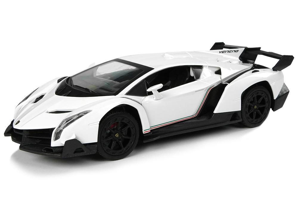 Lean Cars Nuotolinio valdymo automobilis Lamborghini Veneno baltas 1:24, 2.4G, su šviesomis