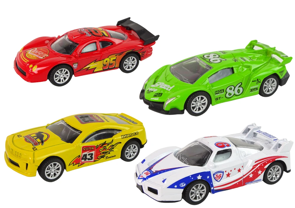 Lean Toys Lenktyninės mašinėlės 4 spalvų