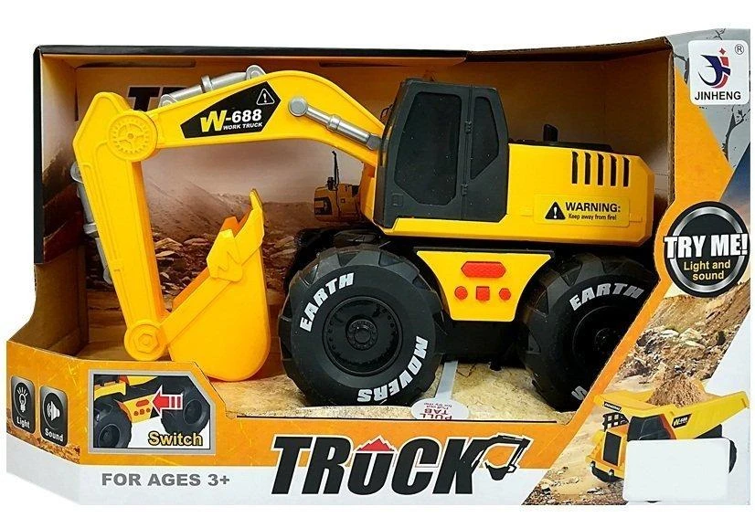 Lean Toys Frikcinis Ekskavatorius su Garsais ir Šviesomis