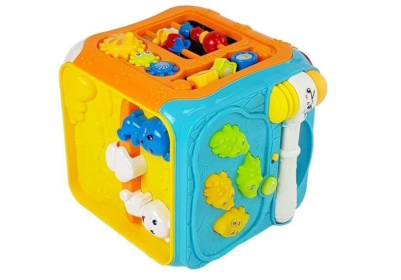 Lean Toys Interaktyvus lavinamasis kubas su plaktuku ir pianinu