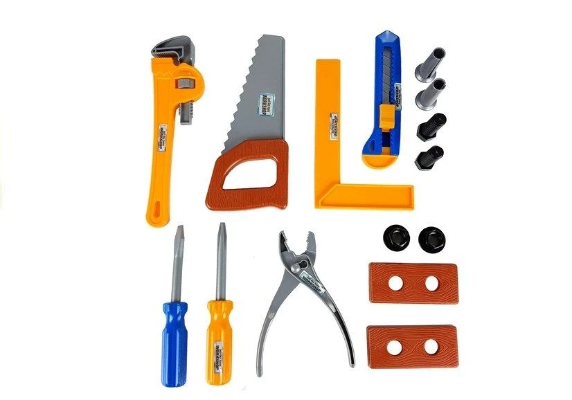 Vaikiškas įrankių rinkinys Lean Toys, plastikinis, mėlynas
