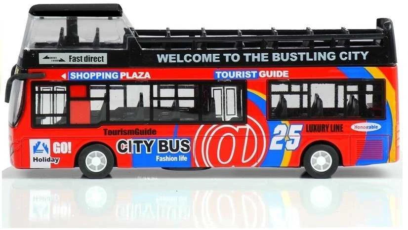 Žaislinis turistinis dviaukštis autobusas Lean Toys, 3 spalvos