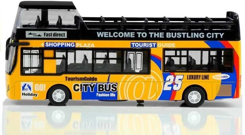 Žaislinis turistinis dviaukštis autobusas Lean Toys, 3 spalvos