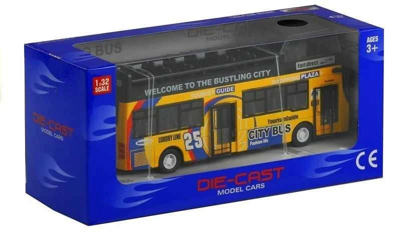 Žaislinis turistinis dviaukštis autobusas Lean Toys, 3 spalvos