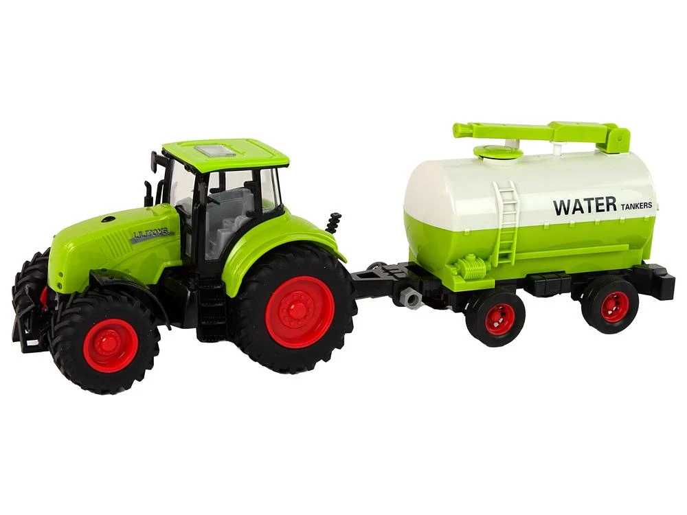 Lean Toys Traktorius su priekaba LeanToys Big Wheels Žalias Farm