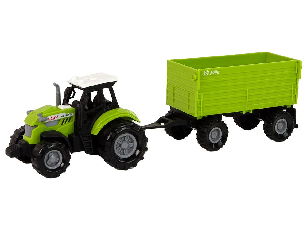 Traktorius su priekaba LeanToys Žalias Farm