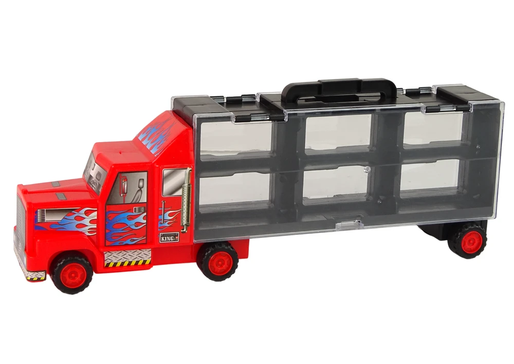Lean Toys Sunkvežimis su automobiliukais, 12 vnt