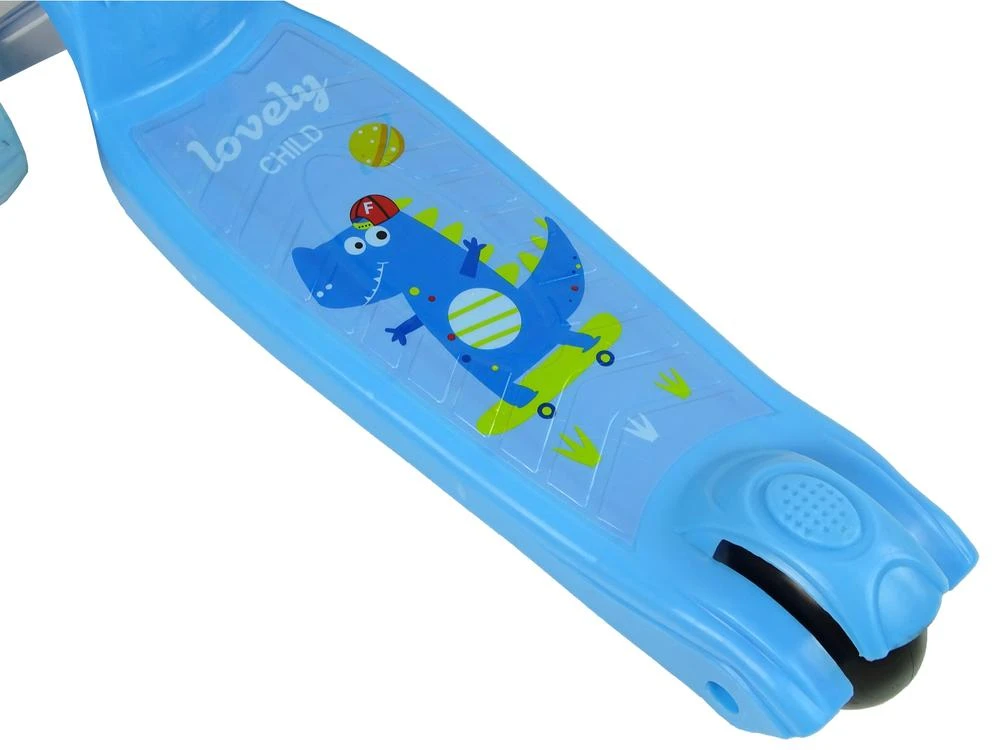 Lean Toys Triratis paspirtukas Crocodile, šviesos efektai