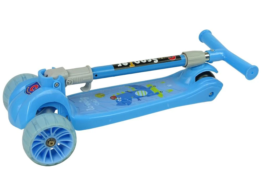 Lean Toys Triratis paspirtukas Crocodile, šviesos efektai