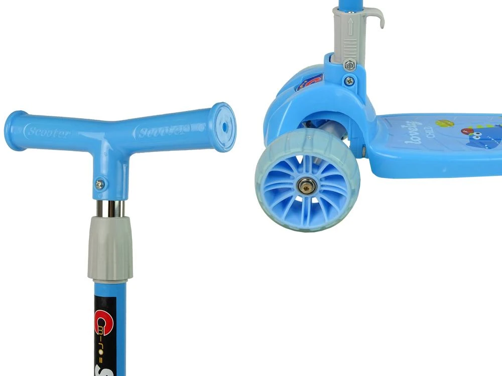 Lean Toys Triratis paspirtukas Crocodile, šviesos efektai