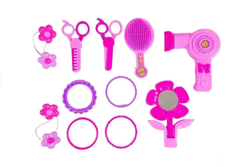 Grožio rinkinys mergaitėms Lean Toys Tualetinis staliukas su priedais, rožinis