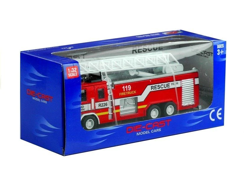 Lean Toys Gaisrinė mašina su 2 kopėčiomis