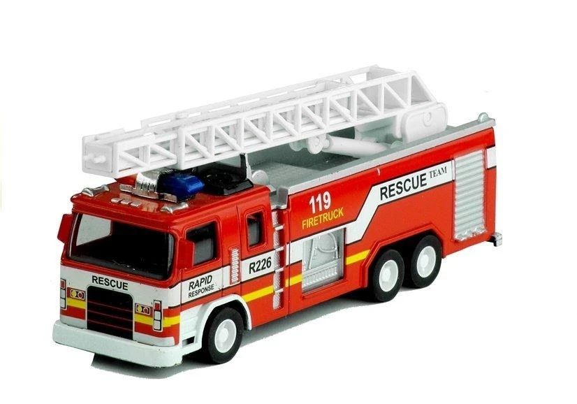 Lean Toys Gaisrinė mašina su 2 kopėčiomis
