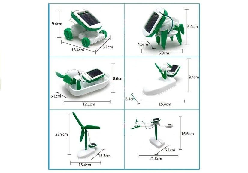 Lean Toys Mokomasis saulės roboto rinkinys, 6in1