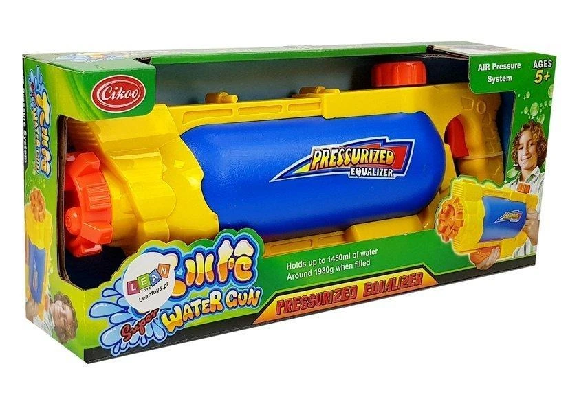 Lean Toys Vandens pistoletas 1450 ml, geltonai mėlynas