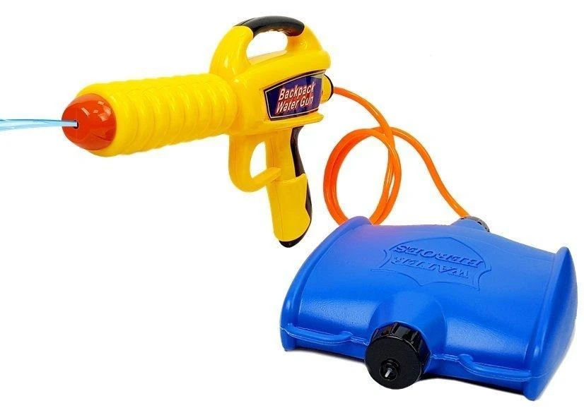 Lean Toys Vandens pistoletas su 1080 ml bakeliu, geltonai mėlynas